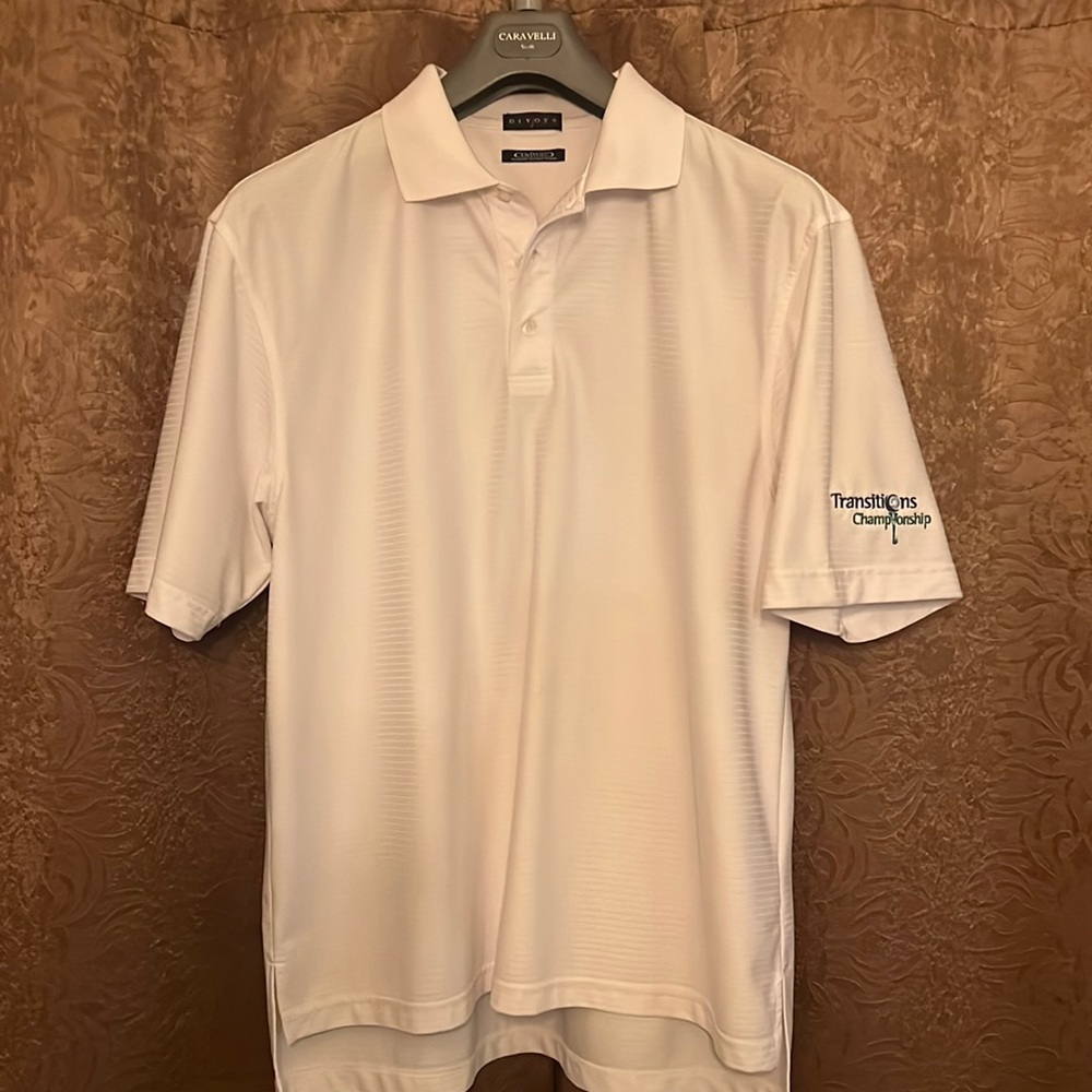 Divots white striped Polo Large